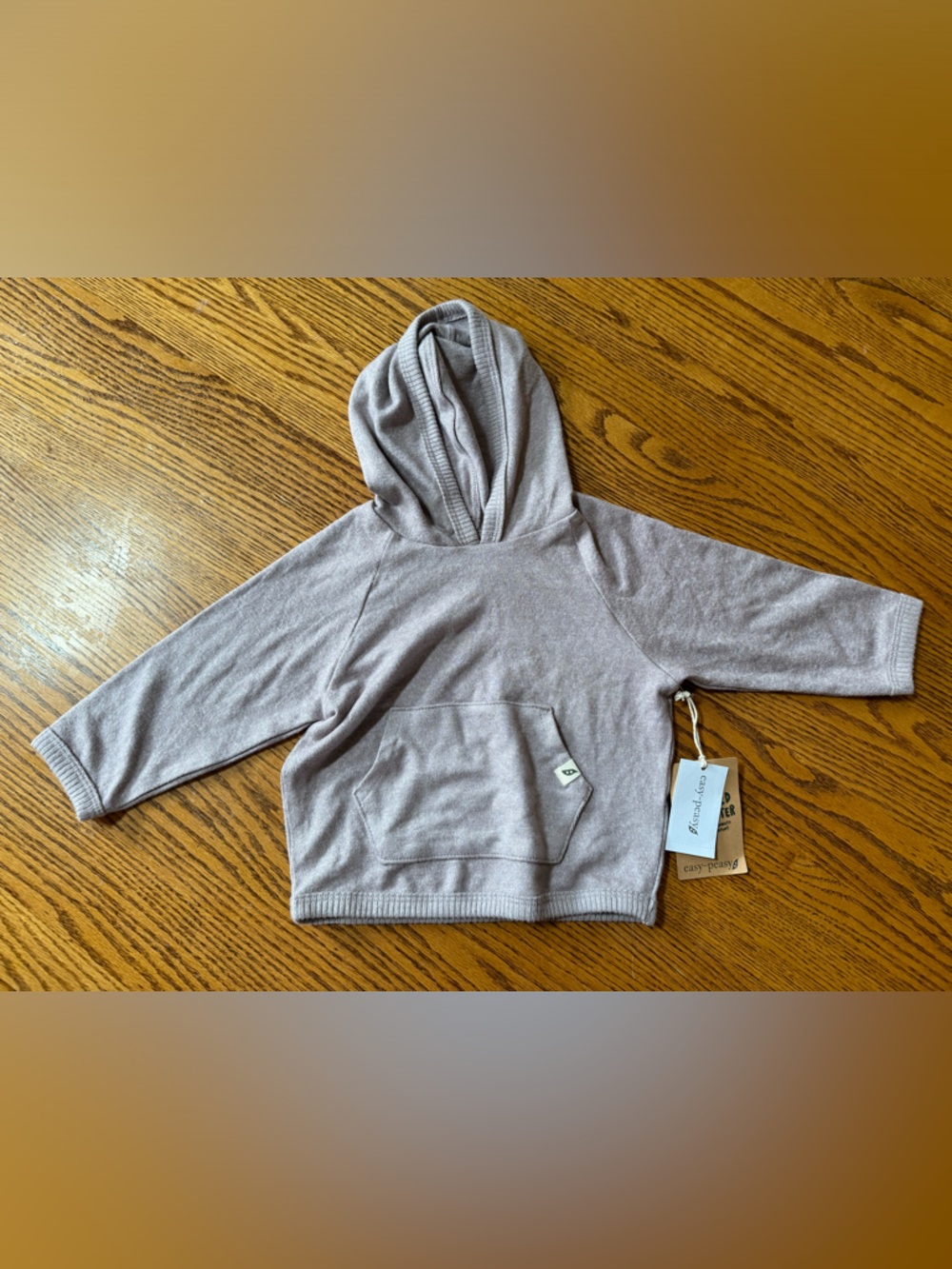 18 month easy peasy Cozy Hooded Pullover Sweatshirt in Dusty Lavender Mauve baby